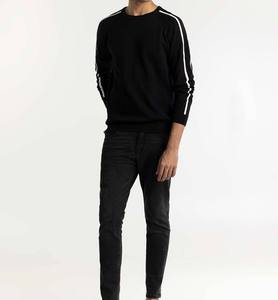 Chandails décontractés de couleur unie pour hommes, couche intérieure chaude, pull jacquard de haute qualité à la mode - Product Image 3