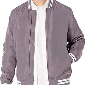 Chaqueta Bomber a prueba de viento para hombre de otoño, lona de alta calidad con cuello levantado, logotipo personalizado en la parte delantera, diseño de moda transpirable - Product Image 1