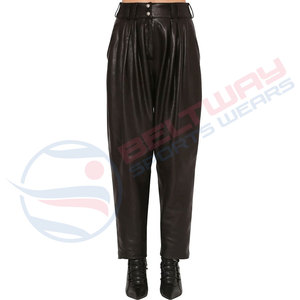 Vente en gros Nouveau design Pantalon en cuir taille haute pour femmes Pantalon en cuir pour femmes de fabrication professionnelle - Product Image 5
