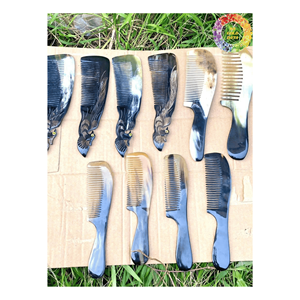 หวีเขาควายแบบแฮนด์เมดสไตล์วินเทจสำหรับแต่งผมแบบพรีเมี่ยมหวีฮอร์นธรรมชาติจากช่างฝีมือโบราณ - Product Image 4