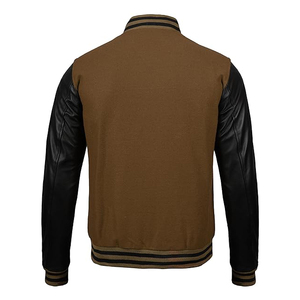 Blouson aviateur vintage en toile pour homme avec logo personnalisé, col montant, design personnalisable sur le devant - Product Image 2