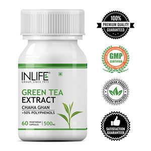 INLIFE 60 Cápsulas Vegetarianas Extracto de Té Verde 500 Mg Quemador de Grasa para Pérdida de Peso Antioxidante 50% Polifenoles para Mujeres Embarazadas - Product Image 5