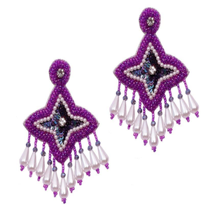 Broderie boucle d'oreille multicolore mode perles boucle d'oreille pour femmes filles utiliser pour cadeaux boucles d'oreilles Offre Spéciale produit fait main - Product Image 6