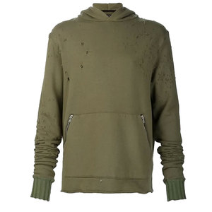 Sudadera con capucha desgastada de peso pesado de nuevo estilo, patrón de estampado térmico de calidad personalizada, elementos básicos de mezcla de algodón para invierno - Product Image 1