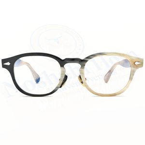 Gafas de sol con montura redonda de lujo para hombres y mujeres, gafas de sol transparentes con cuerno de Búfalo, estilo Animal pulido, gafas de sol elegantes con estilo Animal - Product Image 4