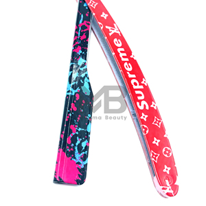 OEM ODM Service Professional Stainless Steel Manual Hair Removal Barber <b>Razor</b> Custom Branding Fully Printed Single Blade Bamboo - Product Image 2
