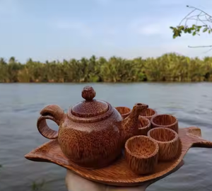 Wooden Coconut <b>Teapot</b> - a Distinctive Handcrafted Product From Coconut and Wood by Viet Fargimex - Product Image 3