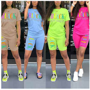 Ensemble d'été t-shirt et short pour hommes ensemble complet deux pièces ensemble court chemise et short imprimé logo personnalisé - Product Image 2