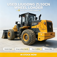 Chargeuse sur pneus Liugong zl50cn d'occasion, 3,4 tonnes, moteur d'origine, godet de 1,7 m³, matériel de construction en stock