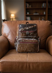 Premium Genuine Leather Hair-On <b>Backpack</b> Travel <b>Laptop</b> Bag Custom Logo Wholesale Supplier Manufacturer Bulk LHBP-0028 - Product Image 6