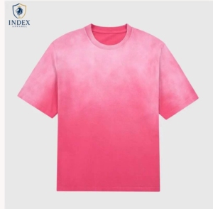 INDEX APPAREL <b>Men's</b> Pink <b>Tie</b>-<b>Dye</b> Cotton <b>T</b>-<b>Shirt</b> Short Sleeve O-Neck Regular Fit Casual Knitted Solid Color - Product Image 1