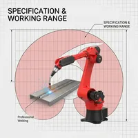 Robot Industrial de 6 Ejes BORUNTE BRTIRUS1510A, Carga Útil de 10 kg, Alcance de 1587 mm, para Soldadura MIG y Recogida y Colocación