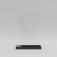 Trophée commémoratif haut de gamme en acrylique poli durable, gravé et imprimé en typographie, découpé sur mesure, pour récompenses d'entreprise, employés et événements sportifs