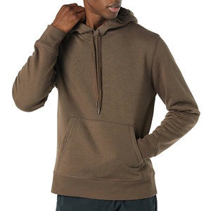 Pull à capuche confortable taille XS pour homme, en tissu doux, imprimé, motif uni, logo brodé, teinture unie, chaleur - Product Image 1