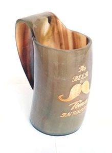 Tasse en corne de Viking de haute qualité tasse en corne de bière de vin avec aspect brillant et poignée tasse en corne à boire sculptée - Product Image 3