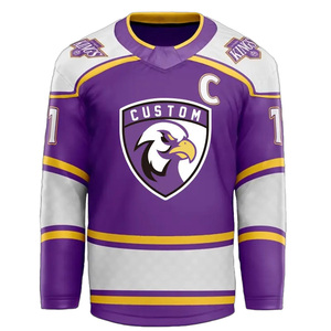 OEM Custom Sublimation Quick Dry Ice Hockey Jersey Polyester Breathable Team Uniform Hockey Jersey - Product Image 4
