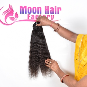 Producto Original, Cabello Humano Natural de Templo Indio con Cutícula Alineada, Mechones Rizados, Simple Trama, Suave y Sedoso, Sin Procesar, en Venta - Product Image 2