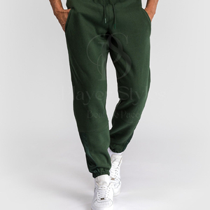 Pantalon de survêtement personnalisé de luxe pour hommes Pantalon droit en coton lourd Broderie Logo décontracté Léger Vêtements de sport unis - Product Image 1
