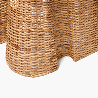 Table rectangulaire en rotin avec pieds ondulés Fabriqué au Vietnam Matériaux écologiques Meubles de maison Décoration intérieure Vente en gros
