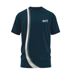 Top T-shirt décontracté à la mode pour hommes Broderie d'impression de logo personnalisé Séchage rapide et coupe surdimensionnée - Product Image 1
