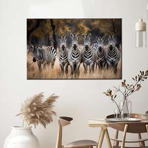 ผ้าใบลายม้าลายสุดหรู: งานศิลปะพิมพ์ลายสำหรับตกแต่งบ้านสไตล์มินิมอล,1P:ห่อหุ้มอย่างดี - Product Image 1