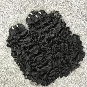 Venta al por mayor VQ pelo modelo Nancy 100% Natural Vietnam cabello humano doble dibujado Remy birmano rizado trama 100gr extensiones - Product Image 3