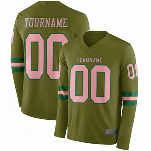 Maillot de football américain personnalisé sublimé à manches longues, chemise de sport personnalisée pour l'équipe, pour hommes, jeunes et adultes - Product Image 3