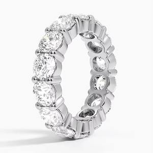 แหวนเพชรมอยส์ซอไนต์ทรงกลมเคลือบเงาสำหรับงานแต่งงาน - Product Image 4