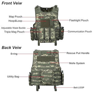 Gilet de camouflage professionnel réglable et durable personnalisé pour activités de plein air gilet de camouflage de camping de haute qualité - Product Image 4