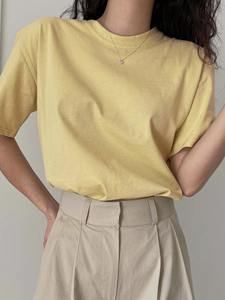 เสื้อยืดสำหรับผู้หญิงเสื้อยืดโลโก้ของคุณแบบลำลองแฟชั่นผ้าคอตตอน100% - Product Image 5