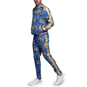 Survêtement deux pièces pour hommes, tissu 100% coton, ensemble de vêtements de sport à sublimation personnalisée, survêtement de sport à sublimation pour hommes en usine - Product Image 3