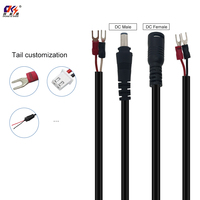Maßgefertigter 5,5*2,1mm 5,5*2,5mm DC Stecker oder Buchse Verlängerungskabel für CCTV LED-Streifen