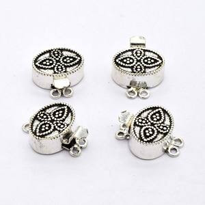 Single Multi-Strand 21x17x8MM Marquise Bali Box Broche 18K Chapado en oro Componentes de fabricación de joyas geométricas - Product Image 2