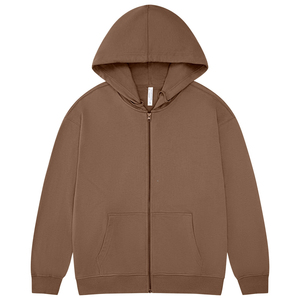 Sudadera con capucha con cremallera personalizada unisex de la mejor calidad en blanco 400 GSM algodón pesado estilo jersey de felpa francesa para hombres y mujeres - Product Image 1