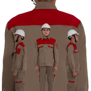 Trajes de trabajo de diseño personalizado: chaqueta soldadora y pantalones cargo con reflectante de seguridad-Uniforme de fábrica - Product Image 5