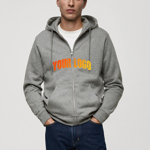 Sweat à capuche surdimensionné en tissu polaire éponge vierge 500GSM pour hommes Sweat à capuche à manches longues imprimé de logo personnalisé pour hommes - Product Image 5