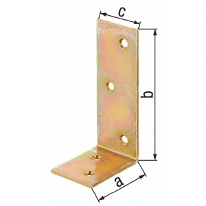 Étagère de rangement galvanisée jaune GAH 100x200x40mm en acier profilé brut - Product Image 2