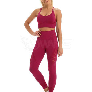 ชุดโยคะลายพื้นระบายอากาศได้ดีสำหรับผู้หญิงฉลากส่วนตัวปิดเอวแบบยืดหยุ่น - Product Image 4