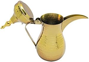 High Quality Golden Unique Brass Dallah Arabic Tea Pot Manufacturer, for Home and Hotel Decorative Dallah - Product Image 3