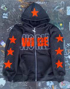 Sudadera con Capucha Cuadrada Lisa, Logotipo Personalizado, Conjunto Deportivo Holgado para Hombre, Venta al por Mayor, Felpa Francesa Gruesa, Bordada, Invierno - Product Image 3