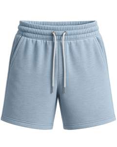 <b>Men</b> Ash Sky Fleece Shorts Soft Thick Fabric Drawstring Waist Casual Gym Workout <b>Lounge</b> Short <b>Pants</b> OEM Custom Logo Service - Product Image 1