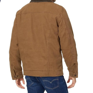 Veste coupe-vent en toile de coton pour hommes manteau de mode d'extérieur de style streetwear vente en gros OEM pour hommes - Product Image 2