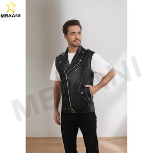 Gilet en simili cuir classique pour homme, veste sans manches pour motard, club de moto, veste sans manches - Product Image 3