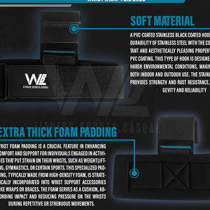 Crochet d'haltérophilie anti-dérapant robuste entraînement d'haltérophilie sangles de gymnastique crochets d'haltérophilie - Product Image 4