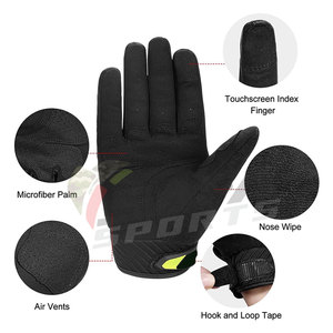 Guantes de carreras de cuero genuino Premium Guantes de motociclismo de cuero real desgastados multicolores con paneles encerados blancos - Product Image 5