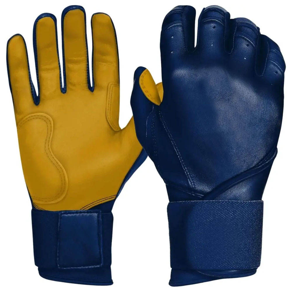 Amazon Navy Gold Batting Gloves Under Armour Genuine Pro Baseball - Main Image