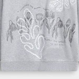 Sudaderas Casuales Grises para Mujer con Logotipo Bordado Personalizado, de Alta Venta, para Invierno, Estilo Urbano, Ecológicas - Product Image 5