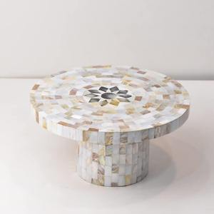 Présentoir de luxe en nacre pour gâteaux MOP incrustation présentoirs pour desserts gastronomiques - Product Image 6