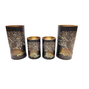 Bougeoir en fer métallique Vintage, Design de feuille noire, porte-bougie décoratif de luxe pour la décoration d'hôtel - Product Image 3
