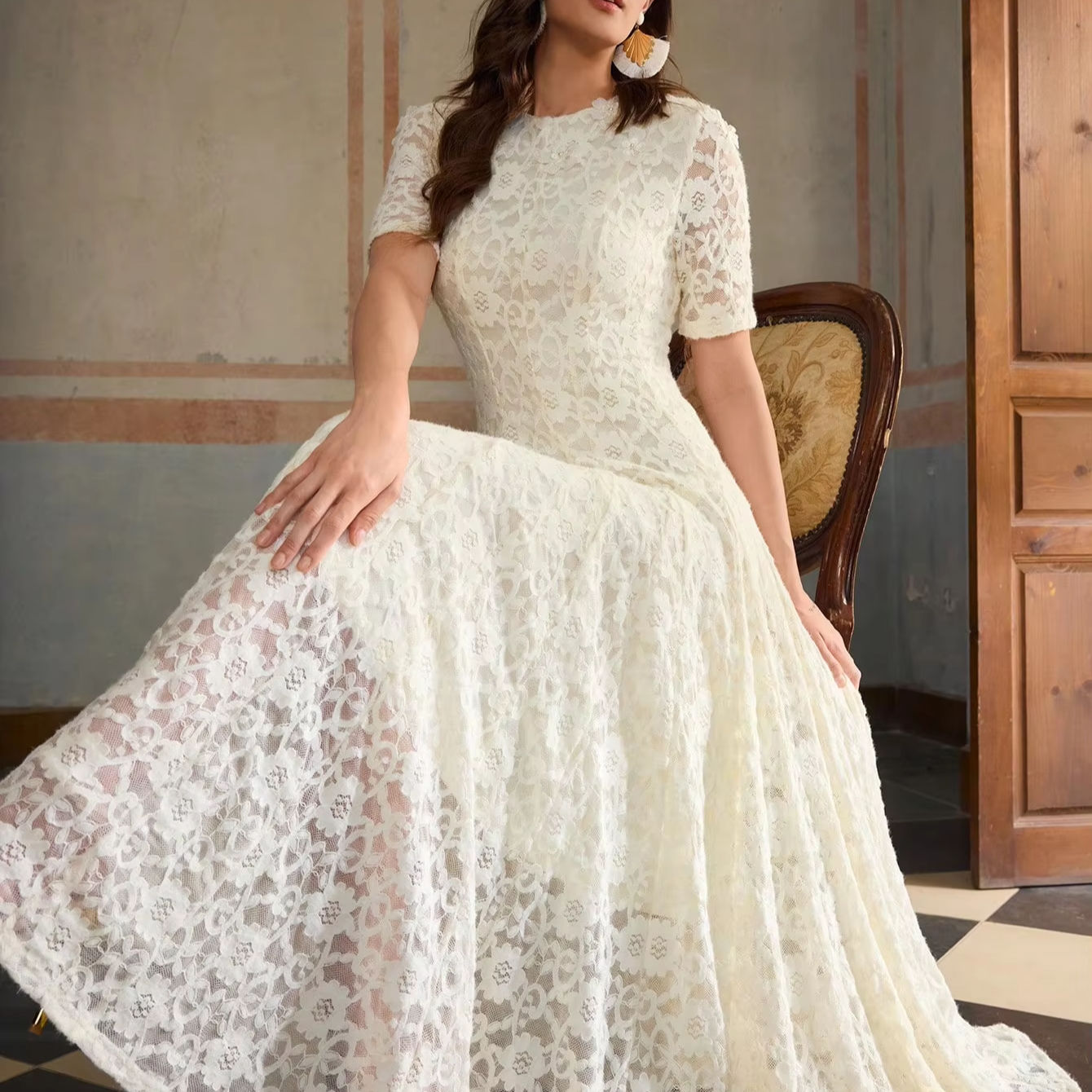 korean simple wedding dress